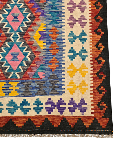 Kelim tapijt Afghan perzisch 304x205 wollen vloerkleed