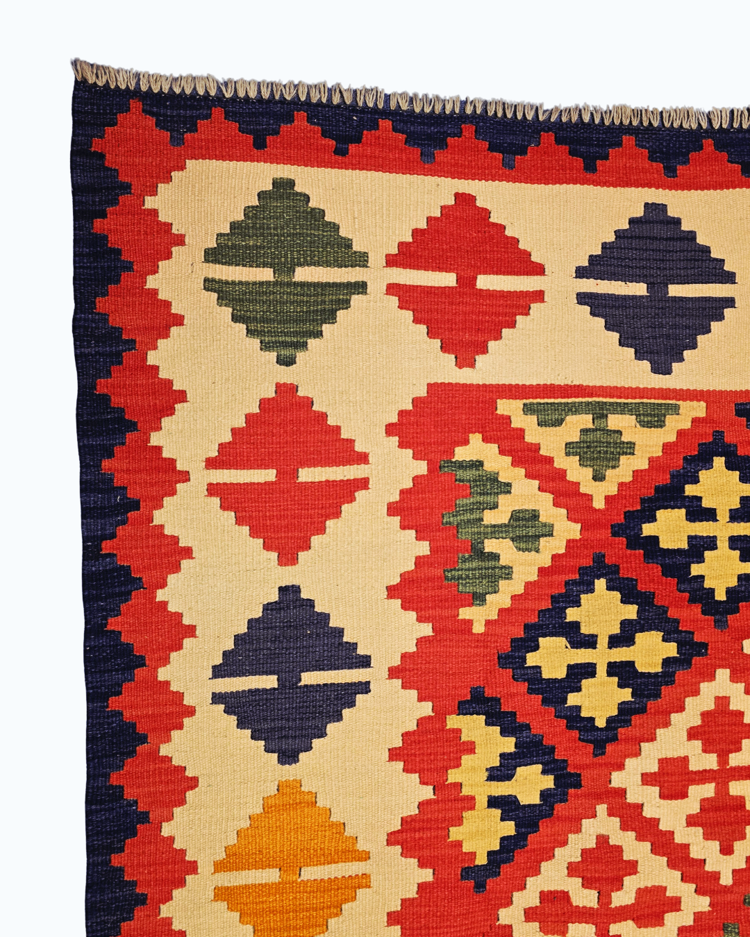 Tribal Kelim Afganistan 250x180 wollen vloerkleed handgeweven
