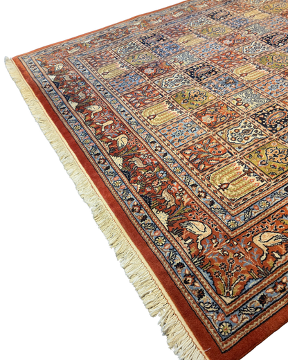 Perzisch tapijt Qom 230x180 wollen vloerkleed handgeknoopt Iran