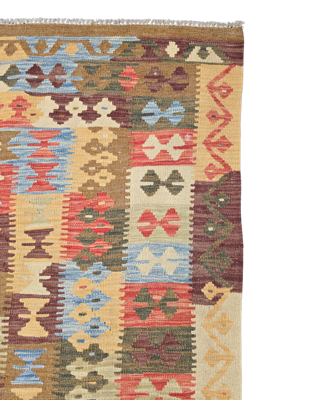 Afgan tribal Kelim 300x200 wollen vloerkleed handgeweven
