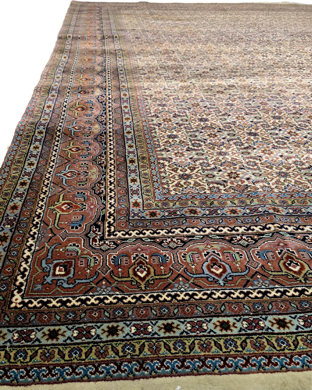 Groot Perzisch tapijt Herati 390x300 wollen vloerkleed iran