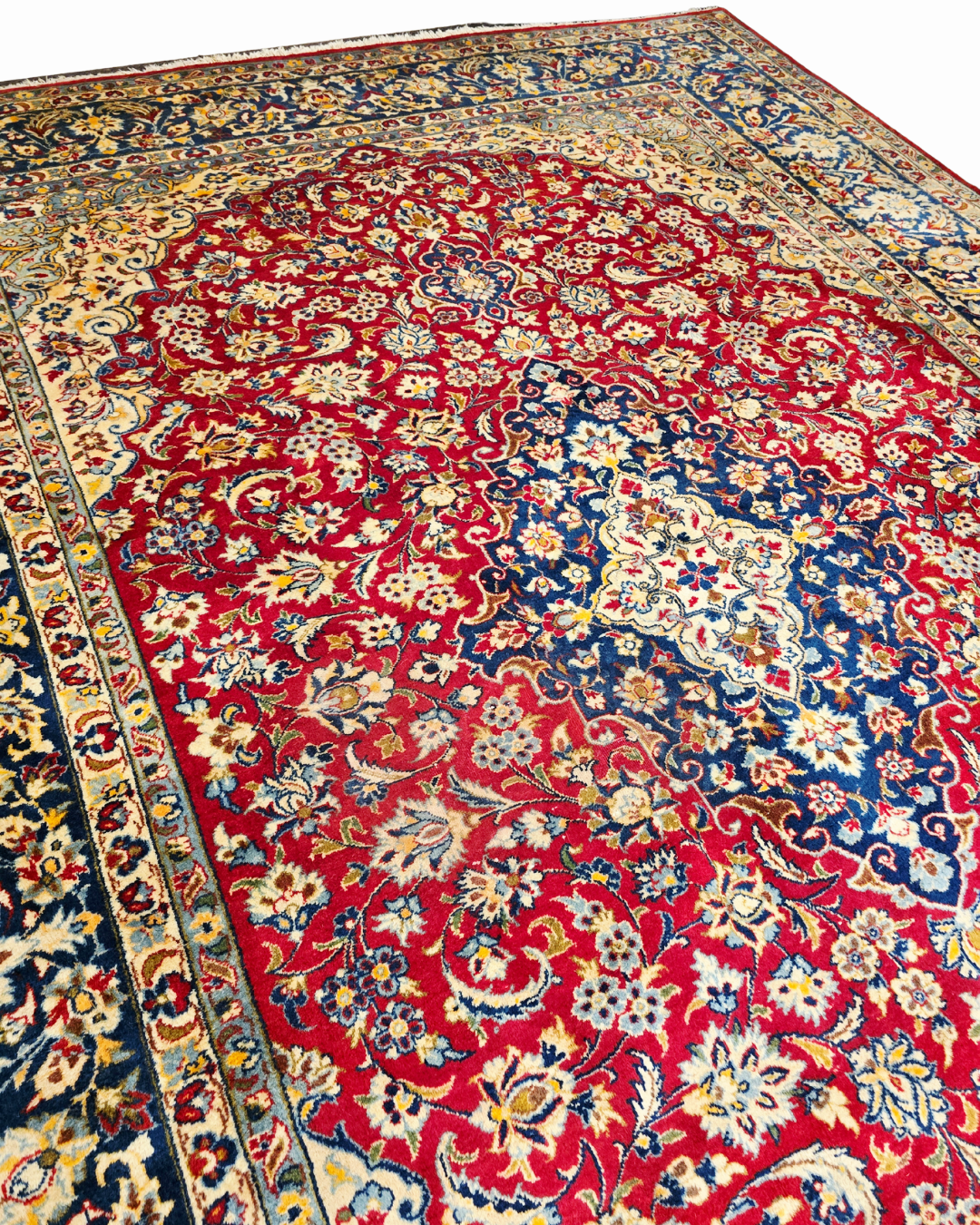 Groot Perzisch tapijt Kashan 400x300 wollen vloerkleed handgeknoopt Iran