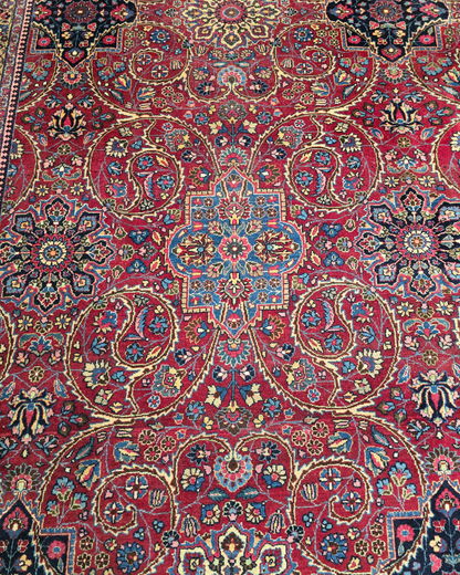 Groot Perzisch Tapijt Mashad 410x310 wollen vloerkleed iran handgeknoopt