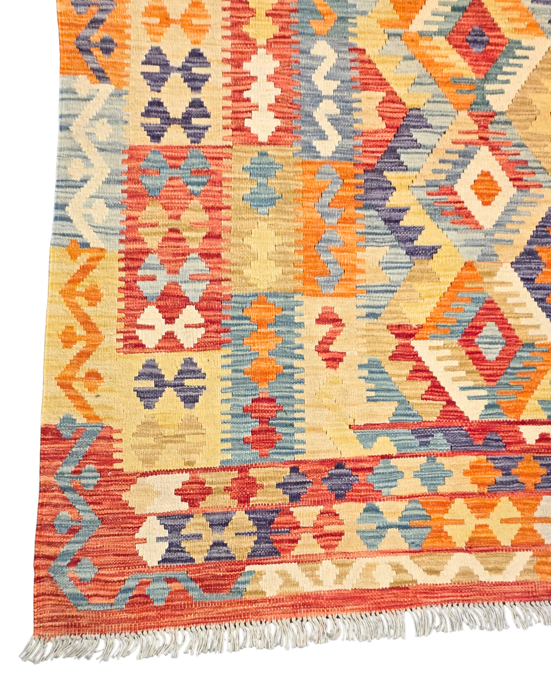 Tribal Kelim Afganistan 250x180 wollen vloerkleed handgeweven