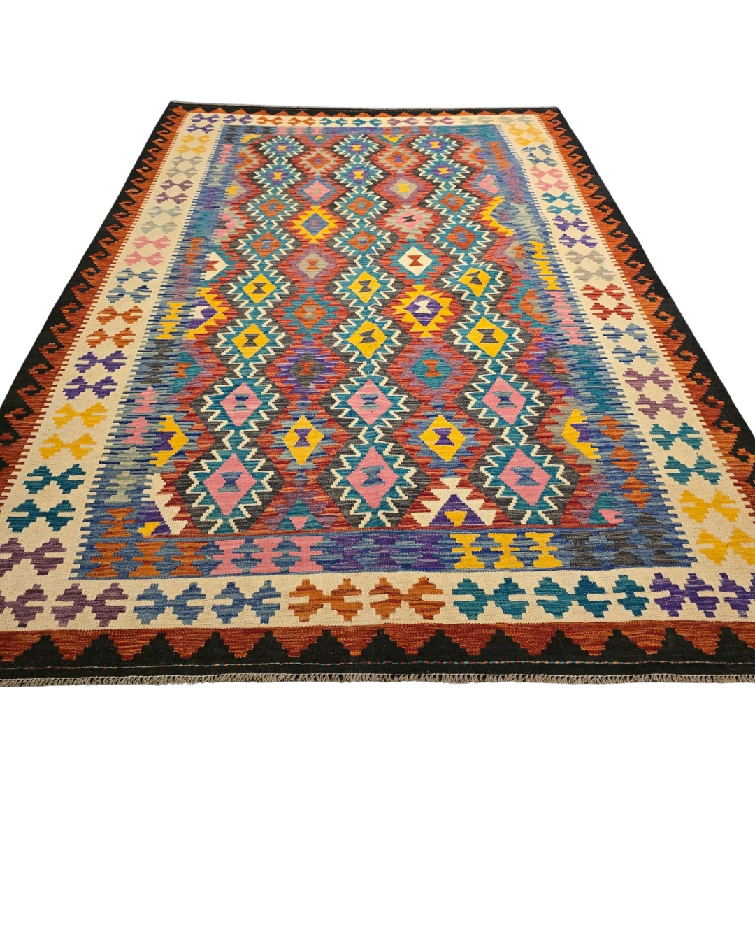 Kelim tapijt Afghan perzisch 304x205 wollen vloerkleed