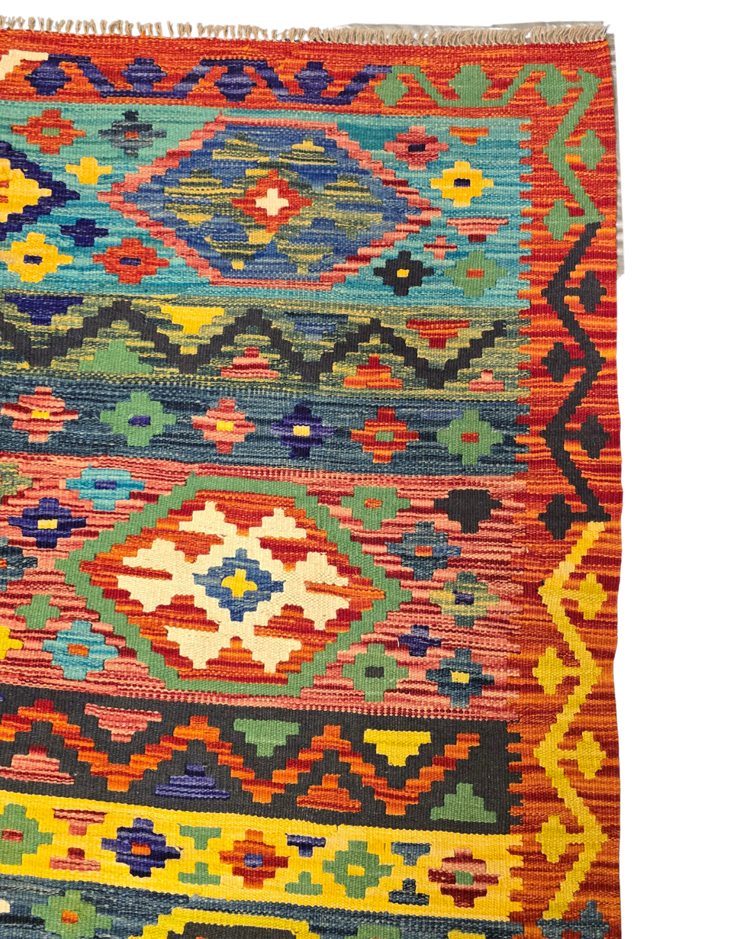 XL Groot Afghan Kelim Tapijt Perzisch 358x255 wollen vloerkleed