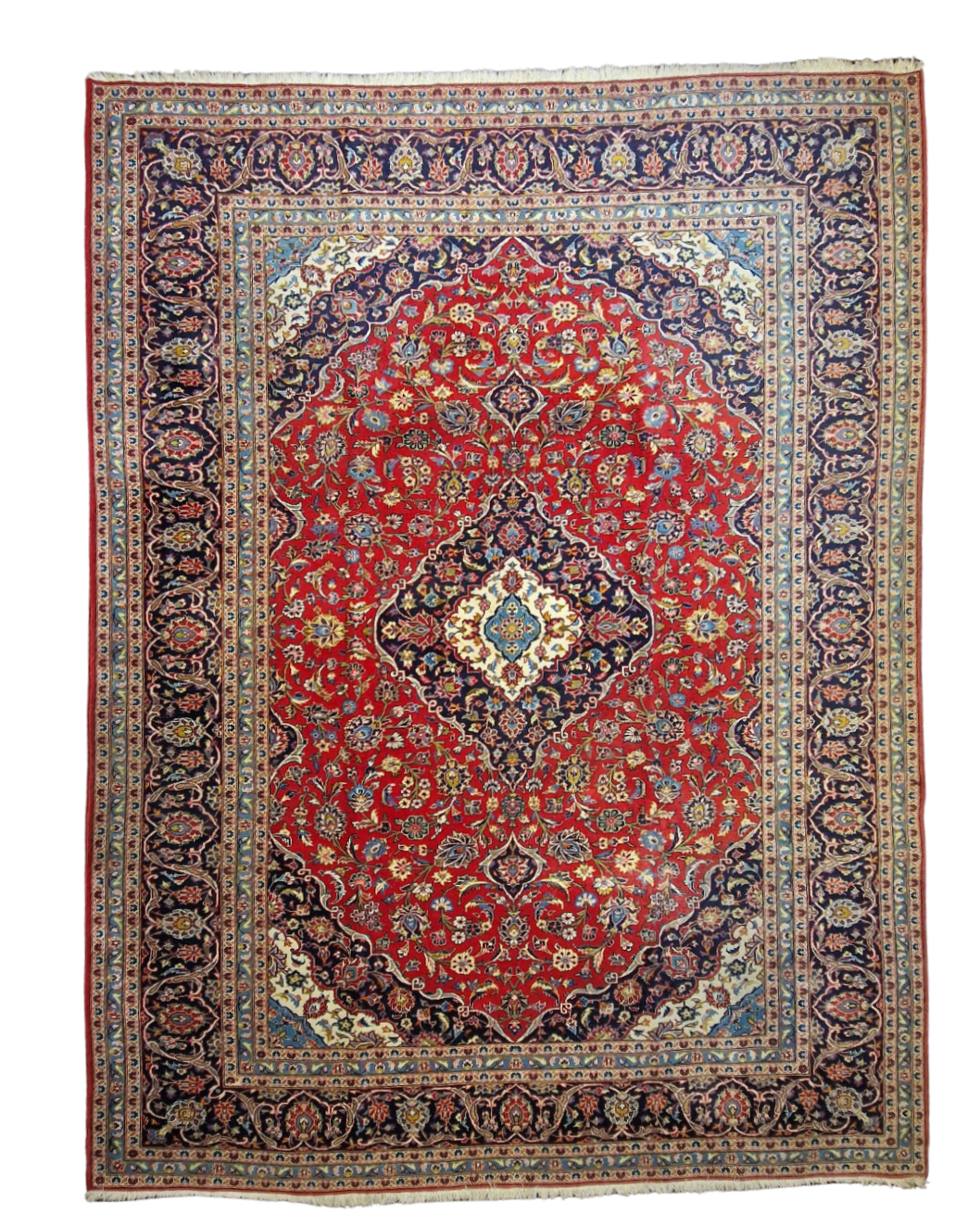 Groot Perzisch tapijt Kashan 400x300 wollen vloerkleed iran handgeknoopt