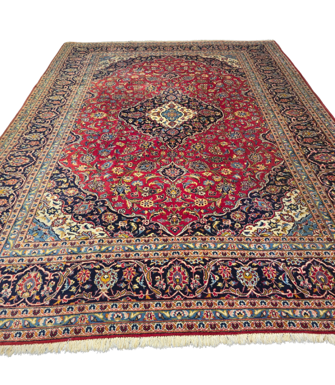 Groot Perzisch tapijt Kashan 400x300 wollen vloerkleed iran handgeknoopt