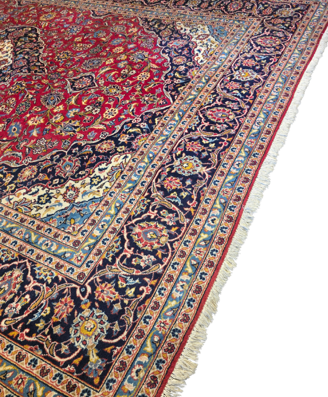 Groot Perzisch tapijt Kashan 400x300 wollen vloerkleed iran handgeknoopt