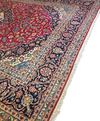 Groot Perzisch tapijt Kashan 400x300 wollen vloerkleed iran handgeknoopt