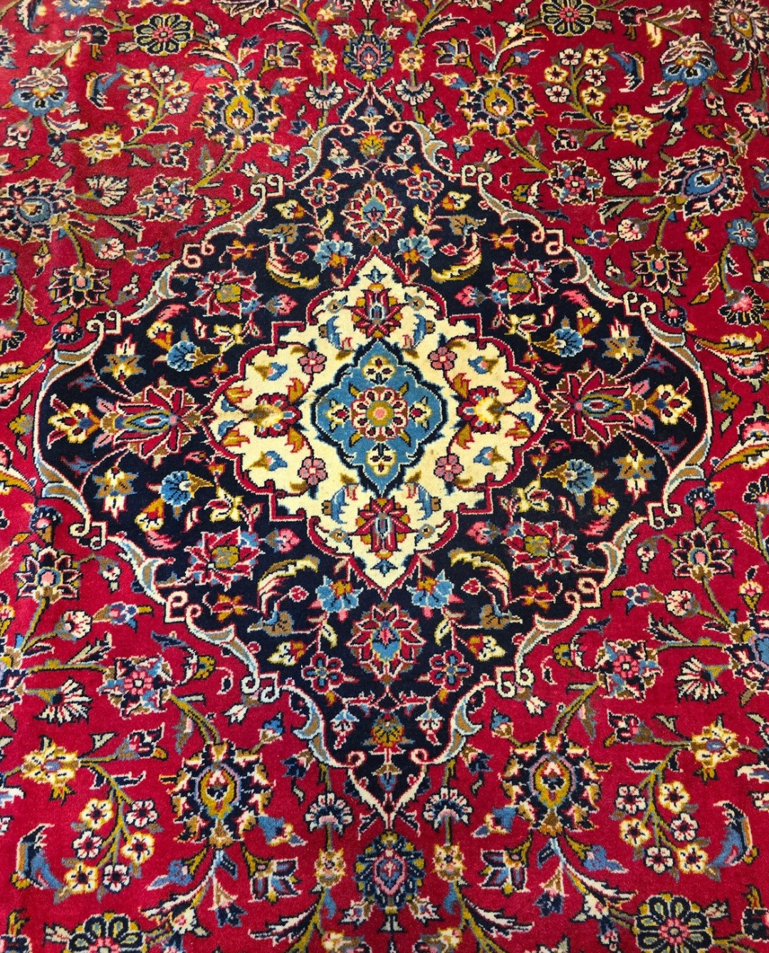 Groot Perzisch tapijt Kashan 400x300 wollen vloerkleed iran handgeknoopt