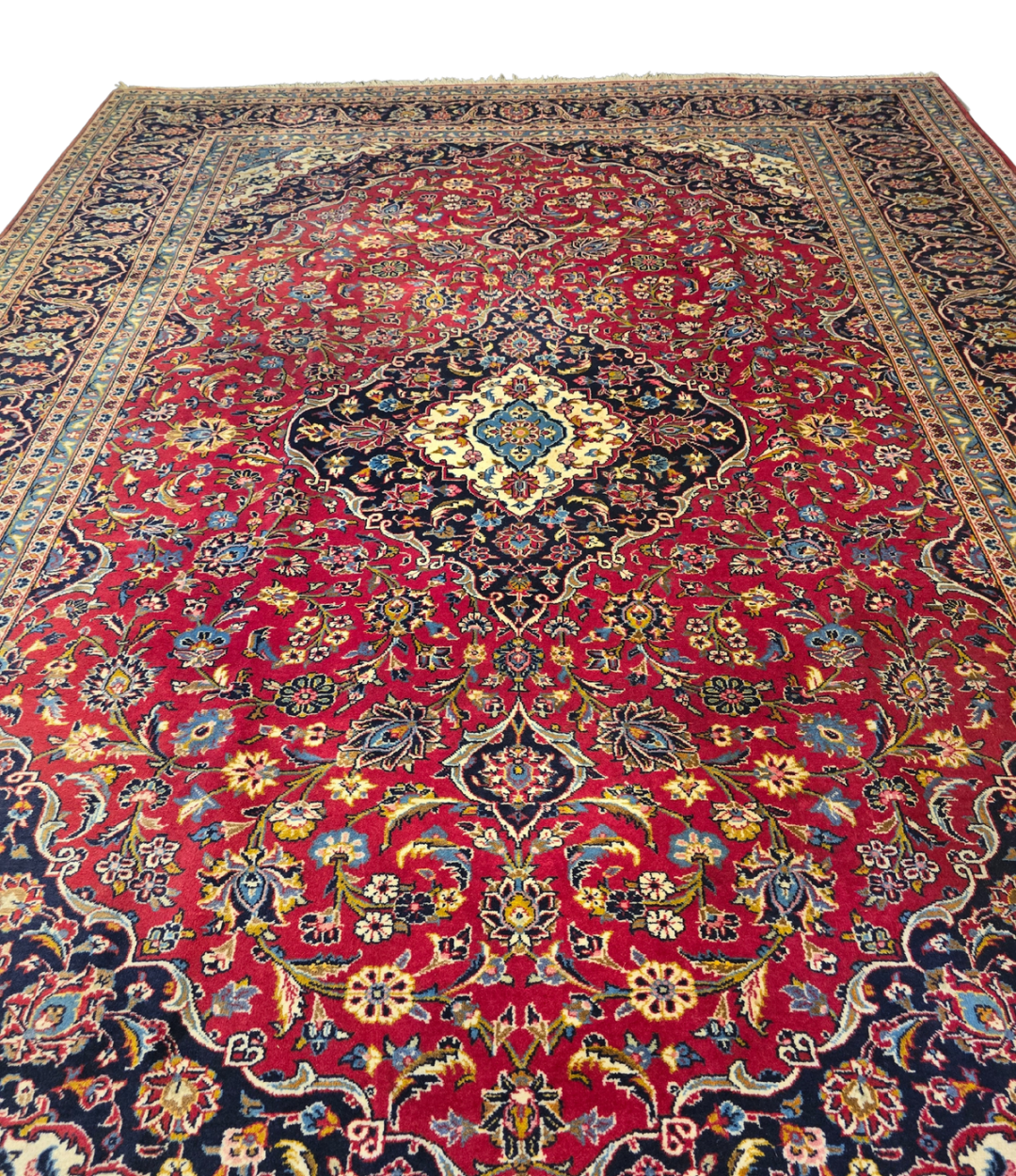 Groot Perzisch tapijt Kashan 400x300 wollen vloerkleed iran handgeknoopt