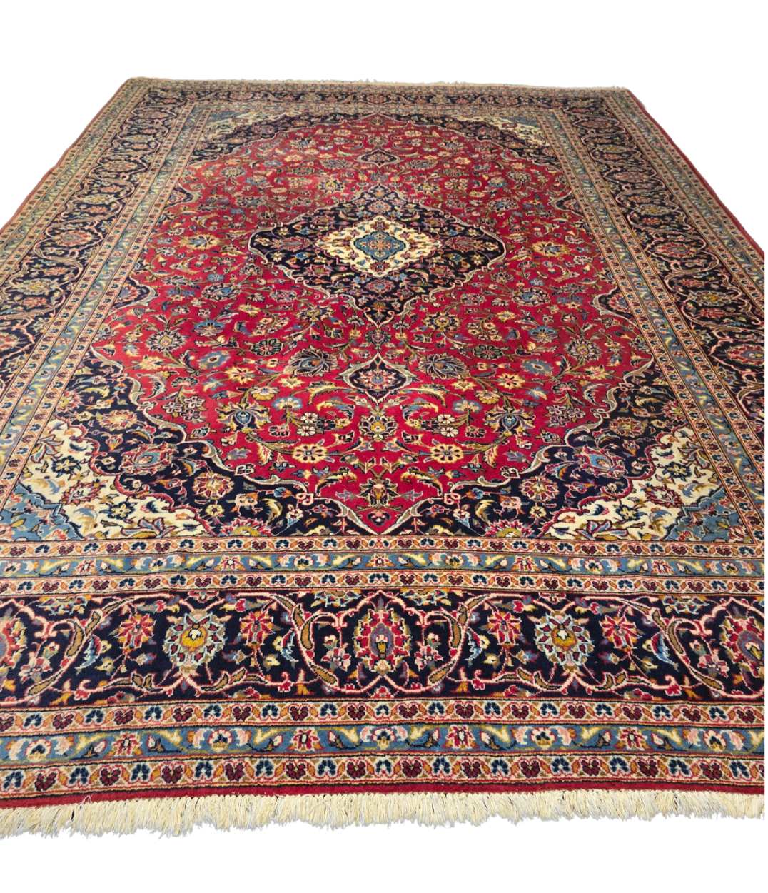 Groot Perzisch tapijt Kashan 400x300 wollen vloerkleed iran handgeknoopt