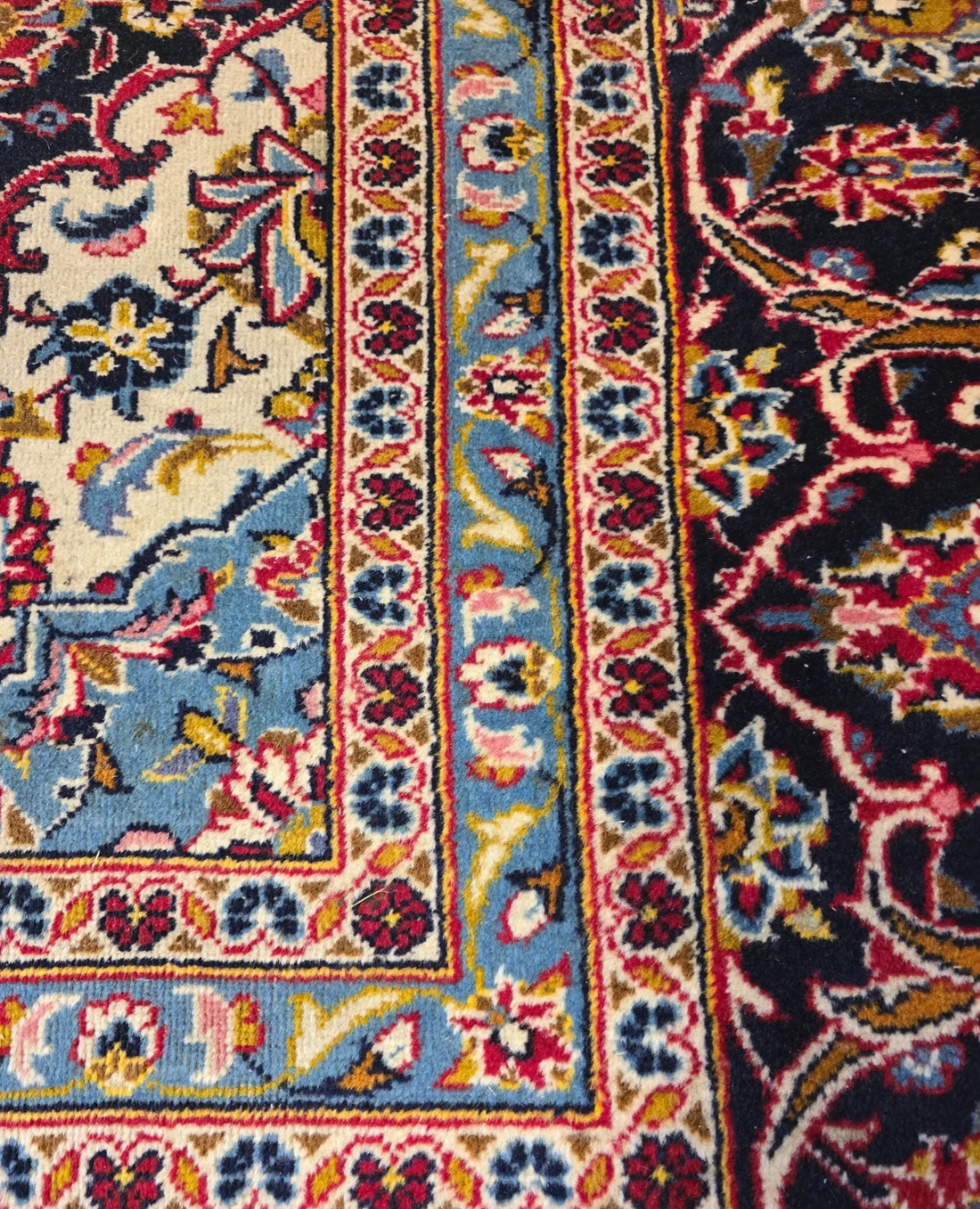 Groot Perzisch tapijt Kashan 400x300 wollen vloerkleed iran handgeknoopt