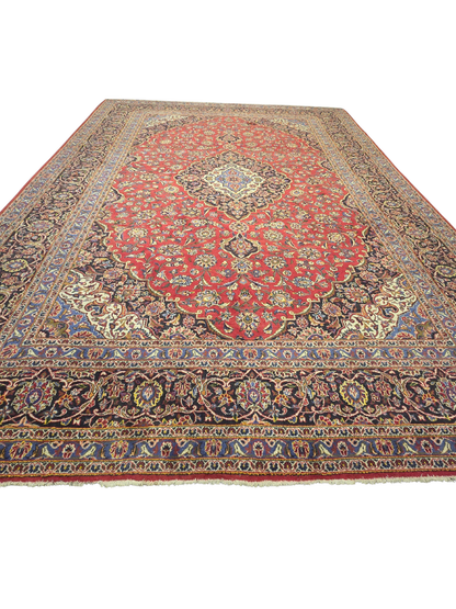 XL Groot Perzisch tapijt Kashan 400x300 Wollen vloerkleed iran