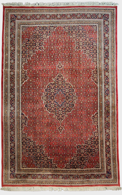 Groot perzisch tapijt Bidjar 373x245 handgeknoopt wollen vloerkleed