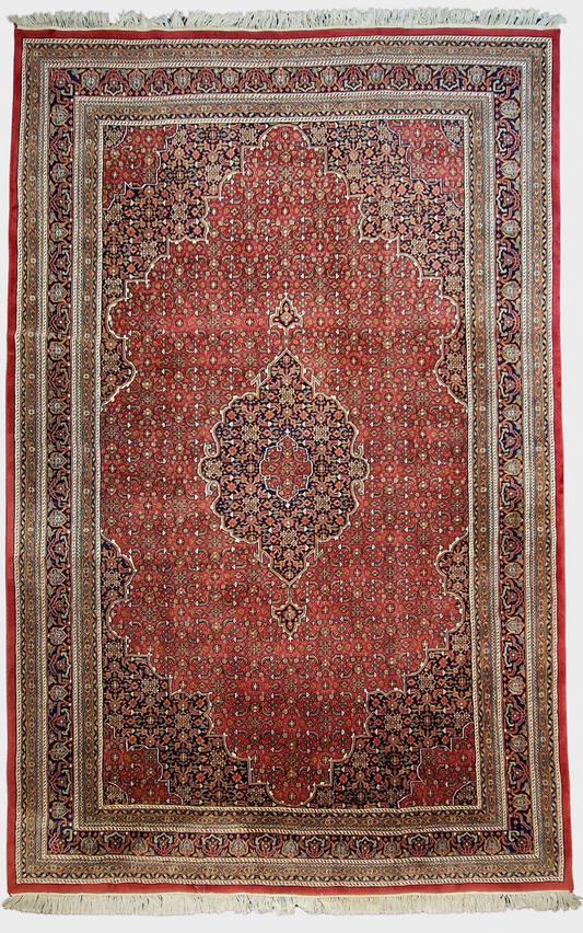 Groot perzisch tapijt Bidjar 373x245 handgeknoopt wollen vloerkleed