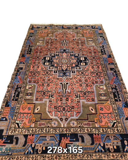 Perzisch tapijt Hamadan 278x165 wollen vloerkleed handgeknoopt Iran