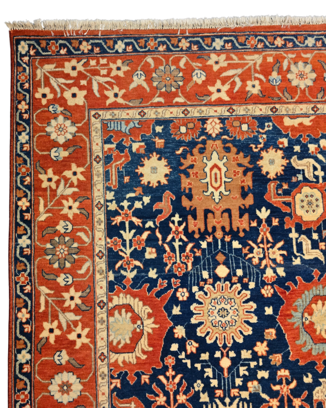 Groot Perzisch tapijt Kazak 241x305 wollen vloerkleed handgeknoopt