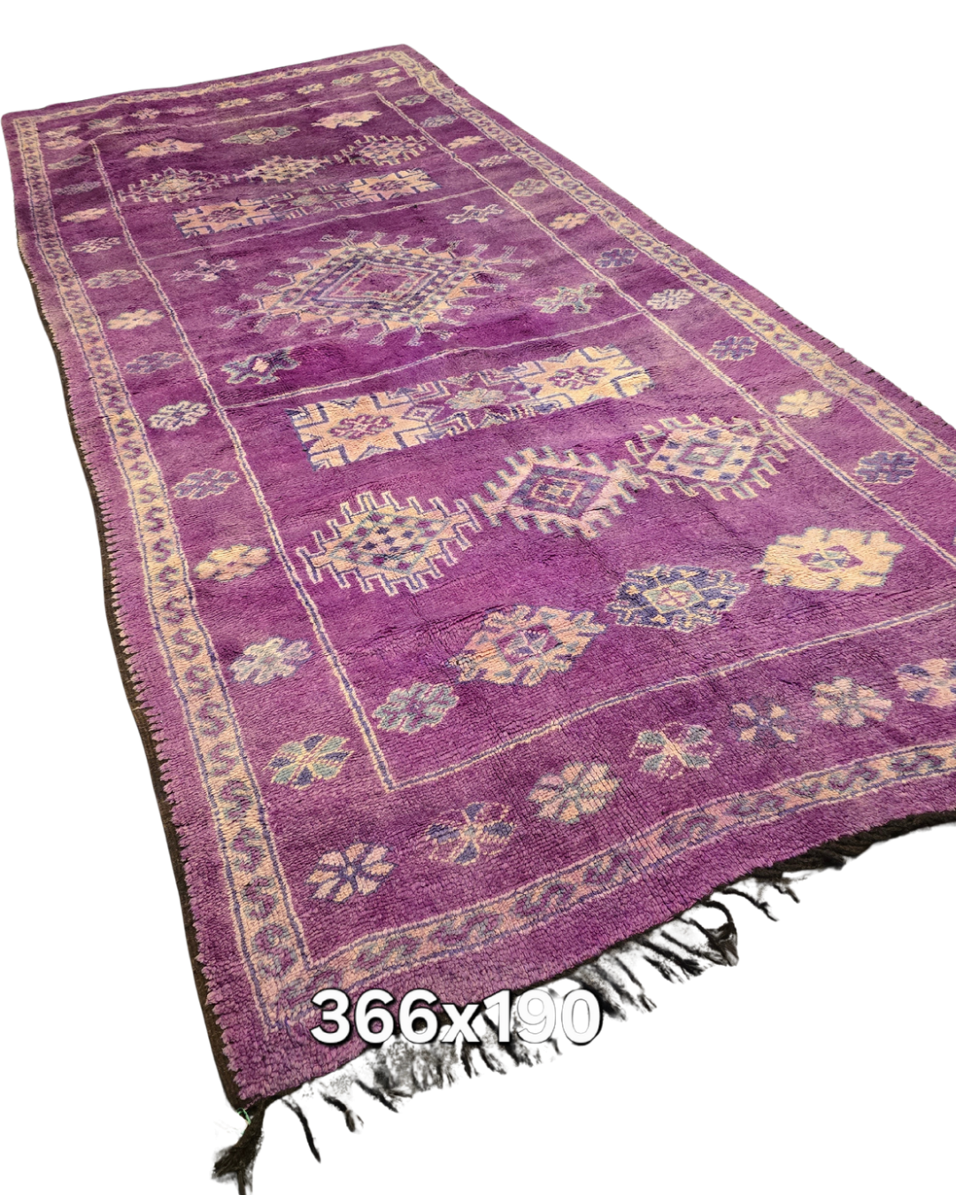 Groot Berber Tapijt Beni Mguild 366x190 wollen vloerkleed handgeknoopt Marokko