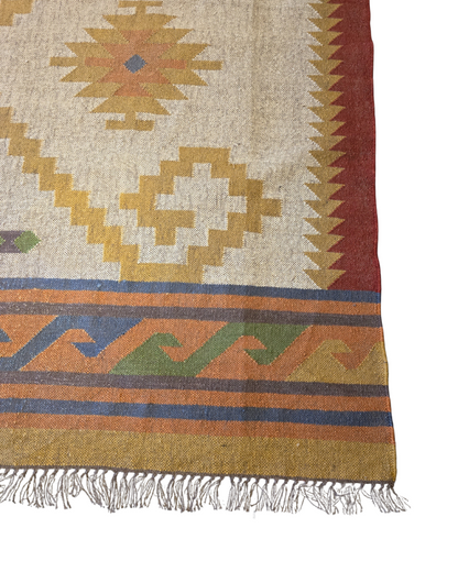 Grote Kelmin Flatweave 370x280 handgeweven wollen vloerkleed