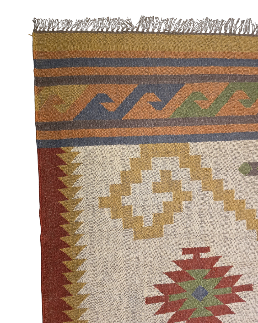 Grote Kelmin Flatweave 370x280 handgeweven wollen vloerkleed