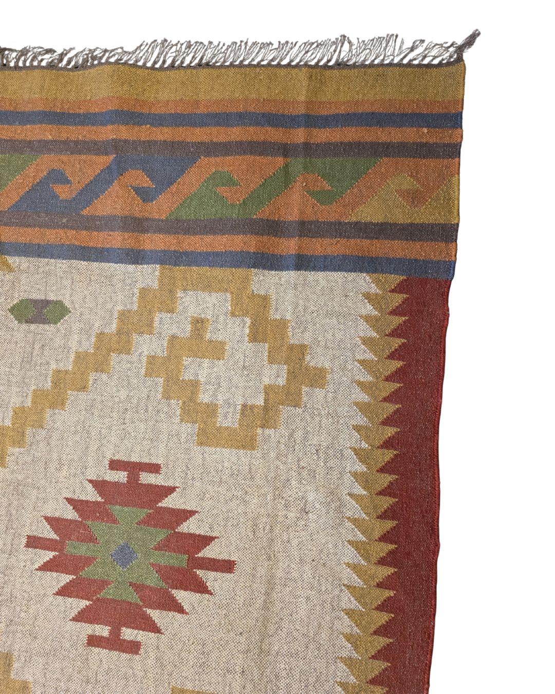 Grote Kelmin Flatweave 370x280 handgeweven wollen vloerkleed