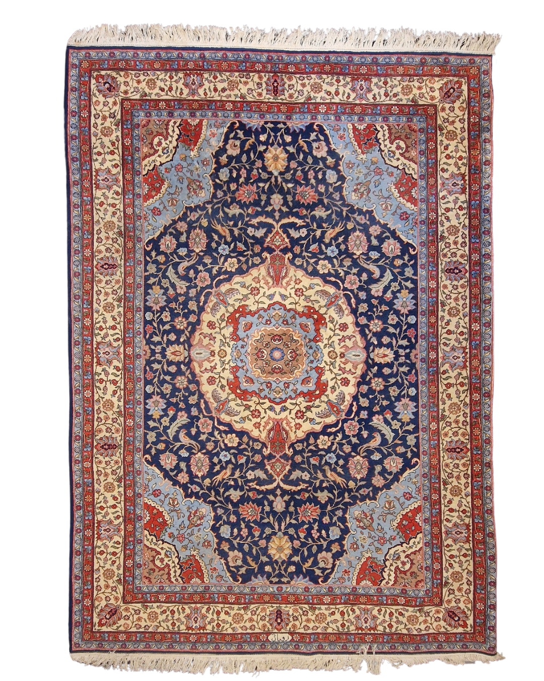 Groot Perzsch tapijt tabriz 350x250 wollen vloerkleed handgeknoopt iran