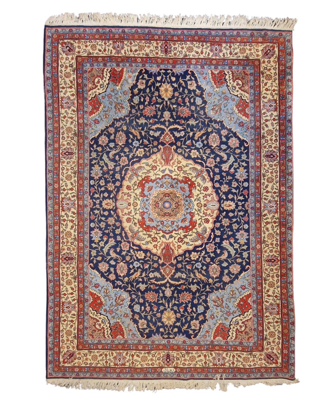 Groot Perzsch tapijt tabriz 350x250 wollen vloerkleed handgeknoopt iran