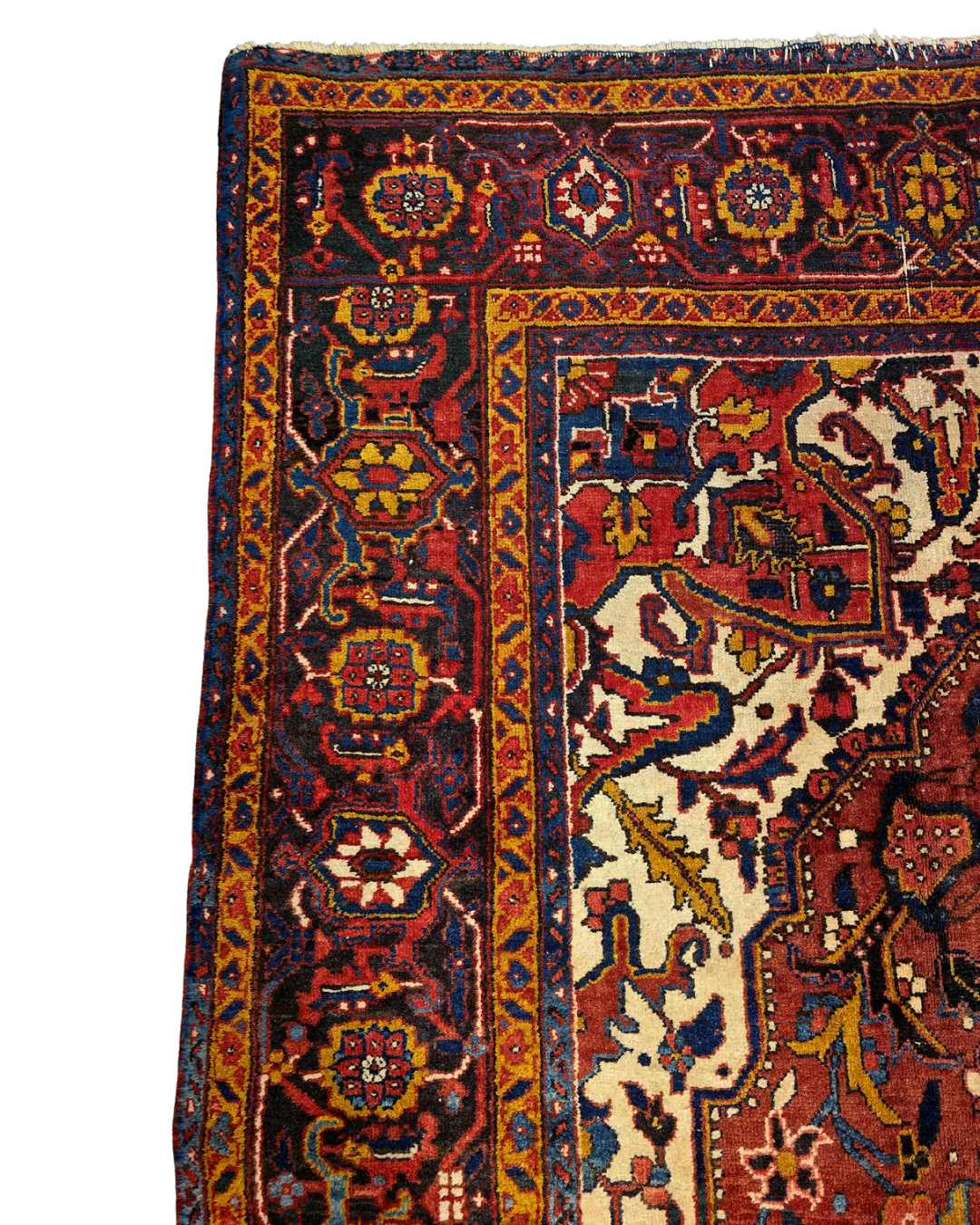 Groot Perzisch tapijt Heriz 350x230 wolln vloerkleed handgeknoopt Iran