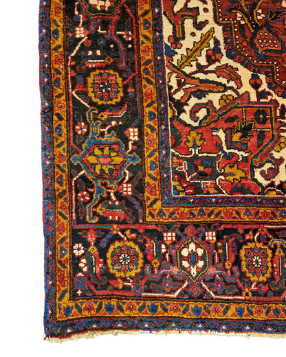 Groot Perzisch tapijt Heriz 350x230 wolln vloerkleed handgeknoopt Iran