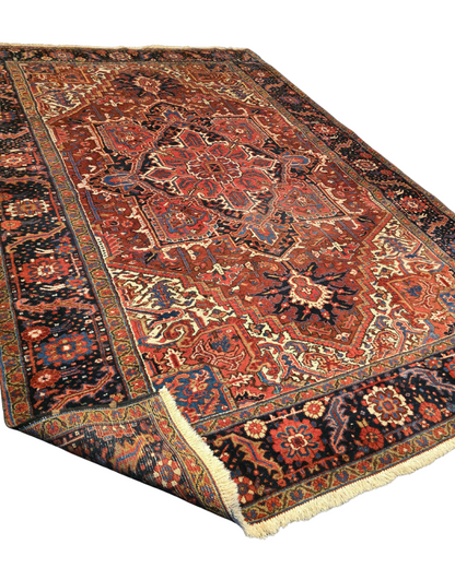 Groot Perzisch tapijt heriz 350x245 wollen vloerkledd handgeknoopt Iran