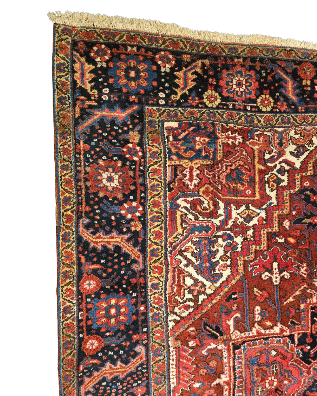 Groot Perzisch tapijt heriz 350x245 wollen vloerkledd handgeknoopt Iran