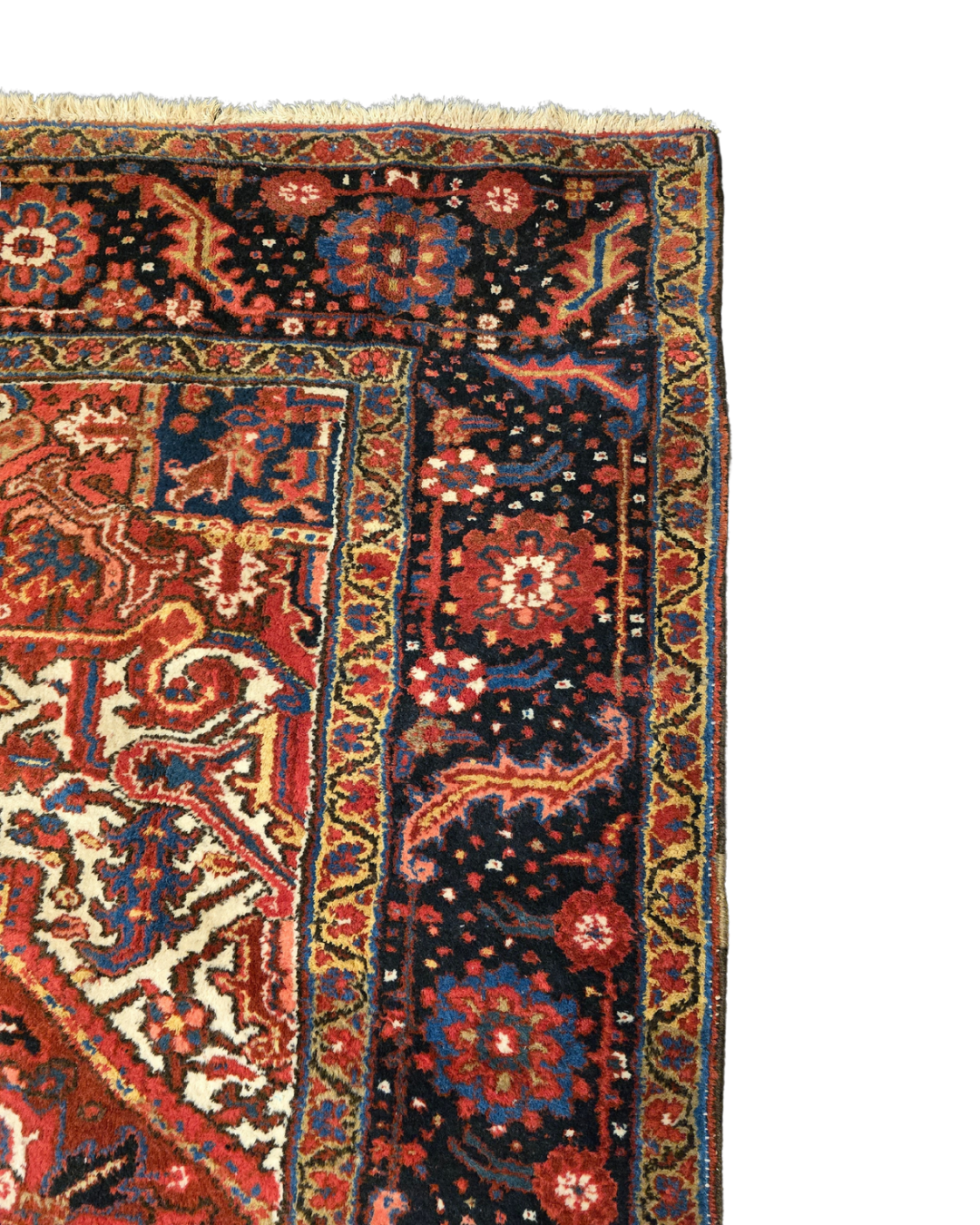 Groot Perzisch tapijt heriz 350x245 wollen vloerkledd handgeknoopt Iran