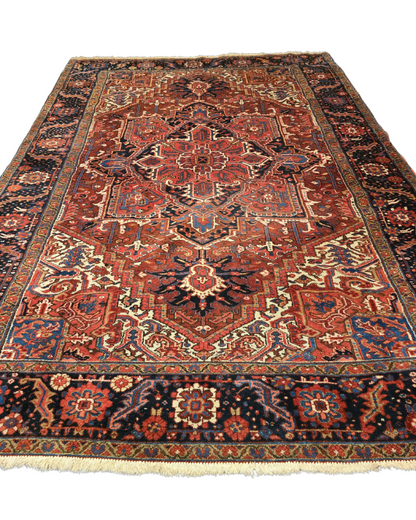 Groot Perzisch tapijt heriz 350x245 wollen vloerkledd handgeknoopt Iran