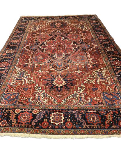 Groot Perzisch tapijt heriz 350x245 wollen vloerkledd handgeknoopt Iran