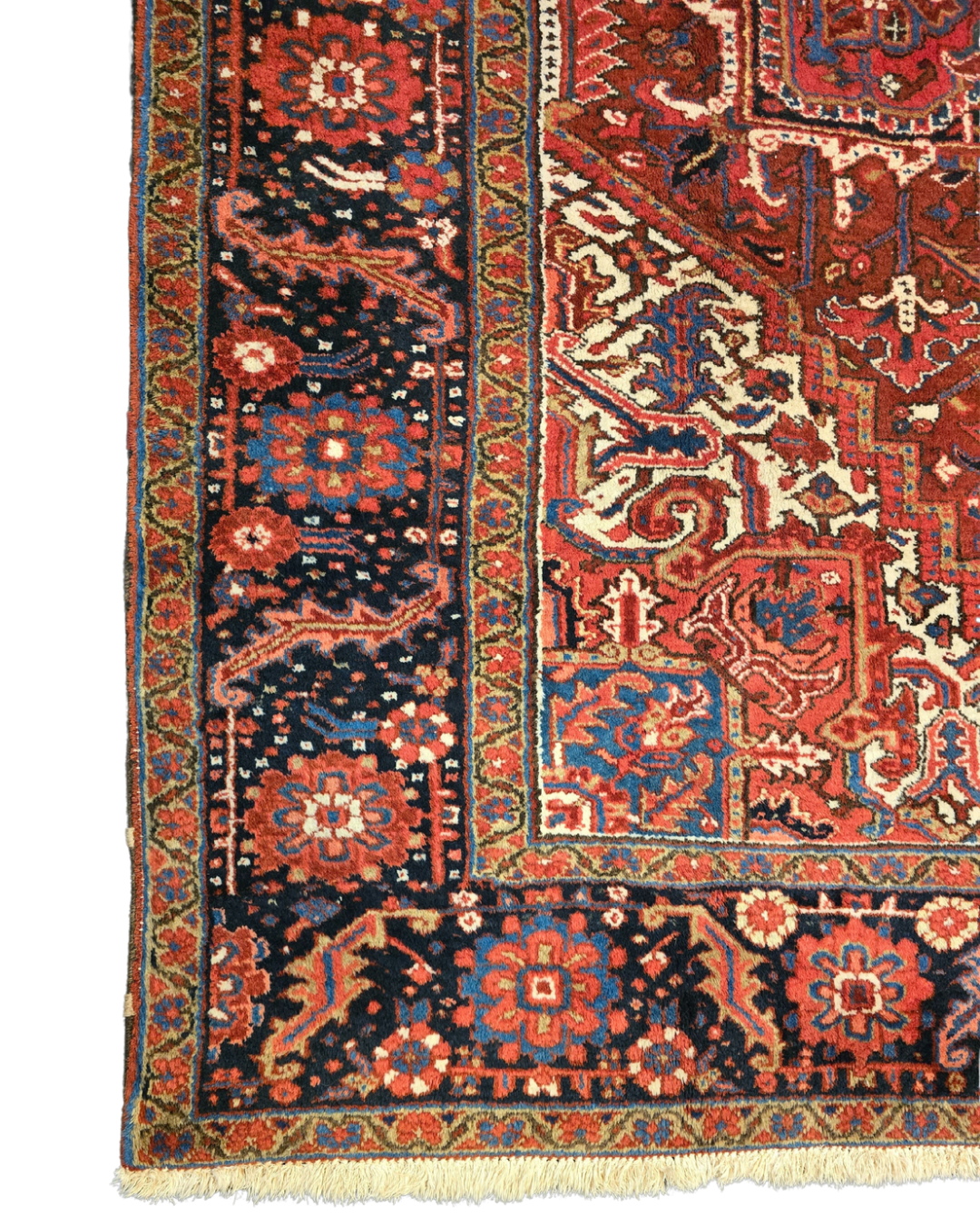 Groot Perzisch tapijt heriz 350x245 wollen vloerkledd handgeknoopt Iran