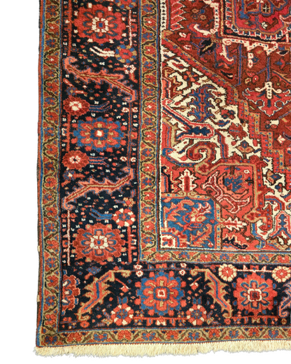 Groot Perzisch tapijt heriz 350x245 wollen vloerkledd handgeknoopt Iran