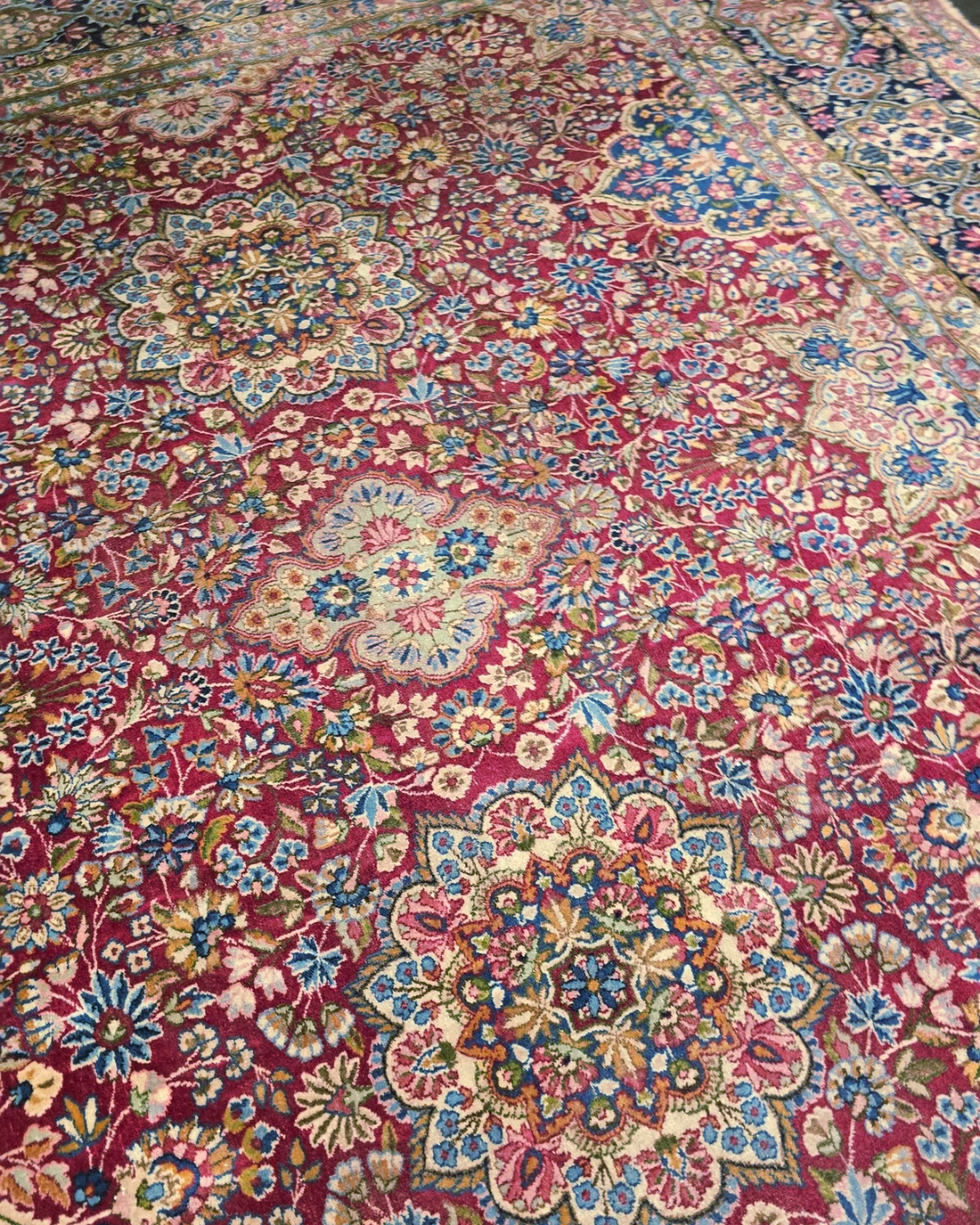 xxl Groot Perzisch tapijt Kerman 390x300 wollen vloerkleed handgeknoopt iran